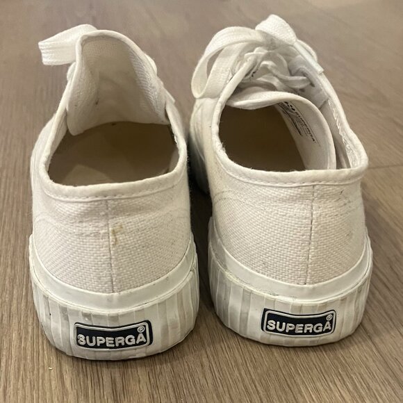 COPY - Superga 2630 Stripe Low Cut Sneakers, White Size 37 - Picture 4 of 5